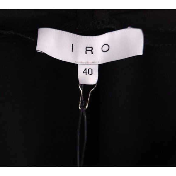 IRO Ekioti Crepe Mini Dress Size 40 M Black NWT - Picture 9 of 13